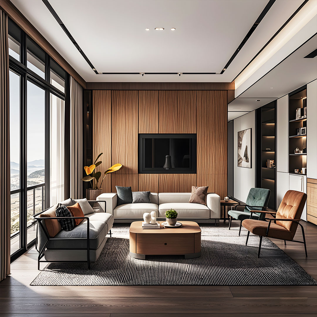 Panel Tekstur Gelombang ZS06 - 3D