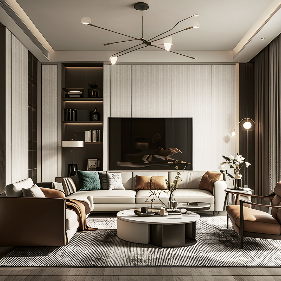 Panel Tekstur Garis Lurus ZZ25 - Mewah Ringan